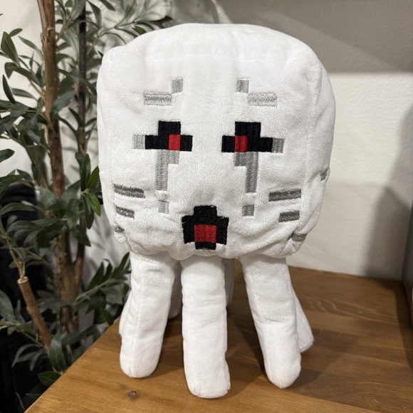 Minecraft Other - Minecraft GHAST White Mob Cube Plush Stuffed Character Mojang 2021 Jay Franco